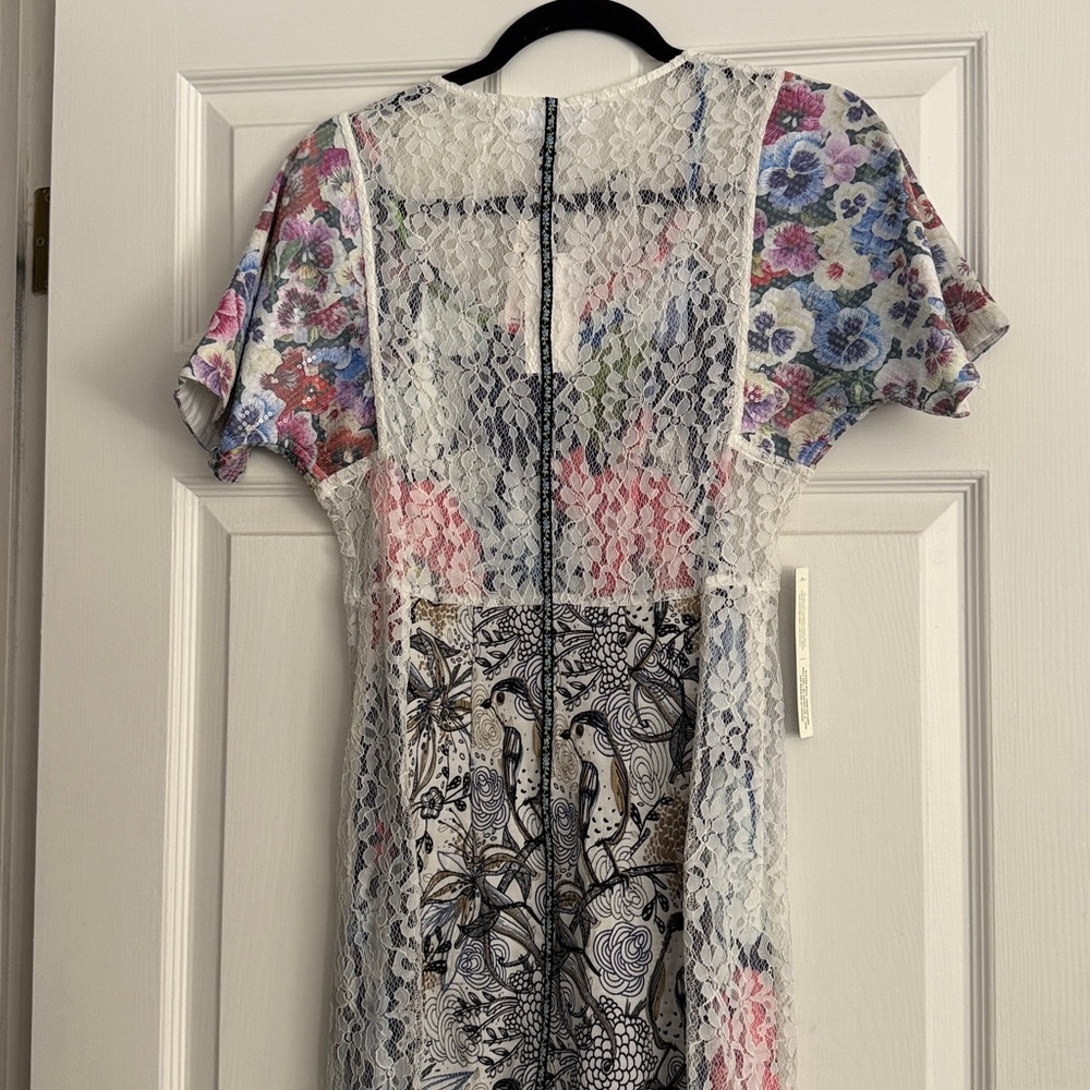 Anthropologie Multicolor Lace Midi Dress by Byron Lars NWT - Picture 7 of 9